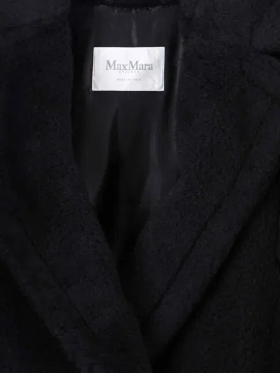Max Mara Sleeveless Teddy Jacket In Alpaca And Wool Jackets And Coats Black In Brown