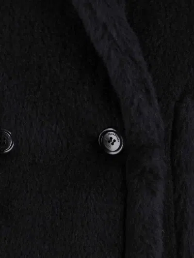 Max Mara Sleeveless Teddy Jacket In Alpaca And Wool Jackets And Coats Black In Brown