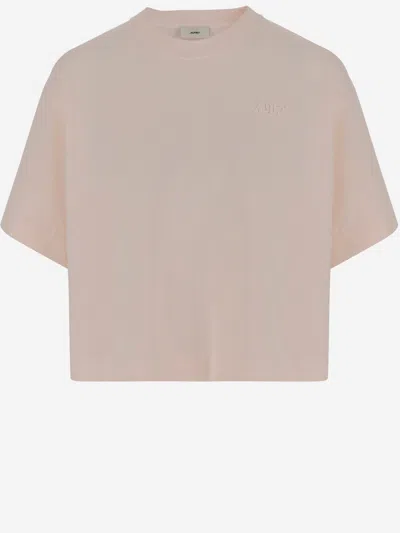 Autry Embroidered-logo T-shirt In Pink