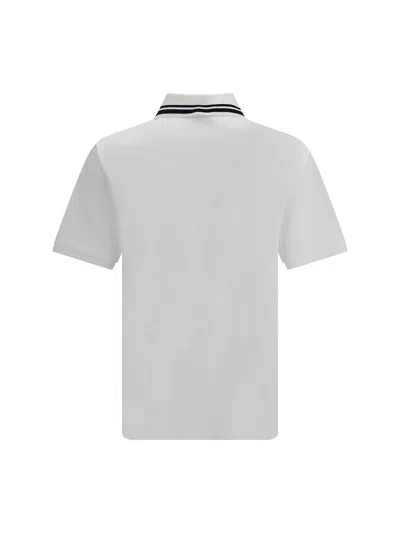 Gucci Stretch Piquet Polo Shirt With Striped Print In White