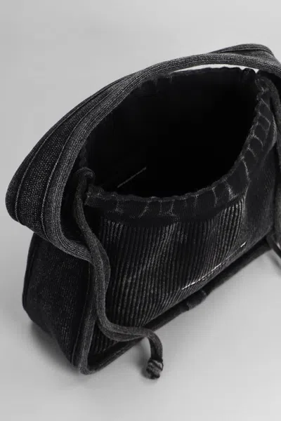 Alexander Wang Large Ryan Faded Rib Knit Hobo In Black