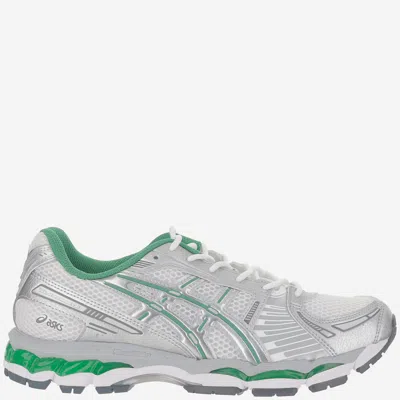Asics Breathable Mesh And Synthetic Leather Sneakers In Gray