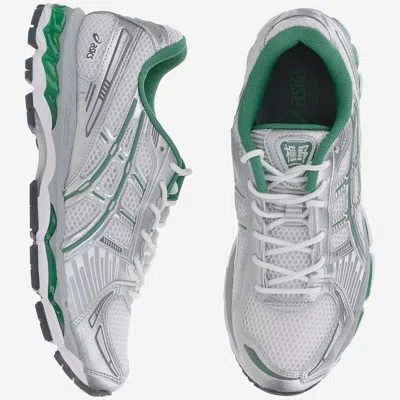 Asics Breathable Mesh And Synthetic Leather Sneakers In Gray