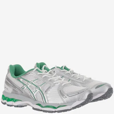 Asics Breathable Mesh And Synthetic Leather Sneakers In Gray