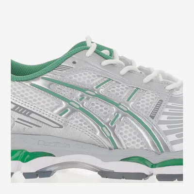 Asics Breathable Mesh And Synthetic Leather Sneakers In Gray