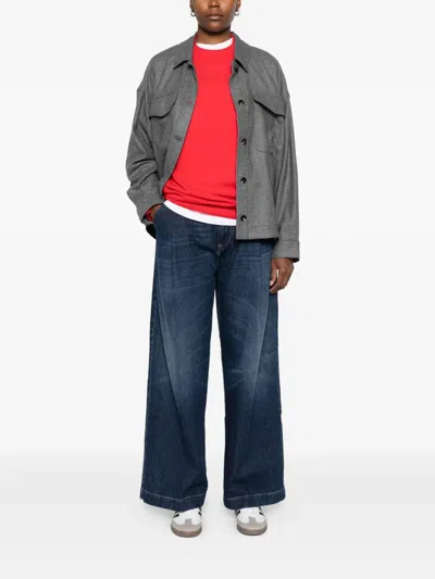 扣角领口袋夹克