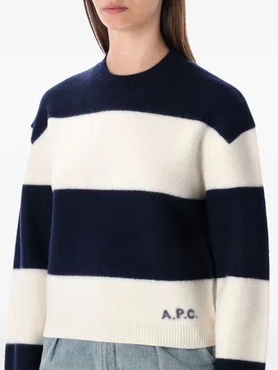 Apc A.p.c. A.p.c. Penny Striped Sweater In White