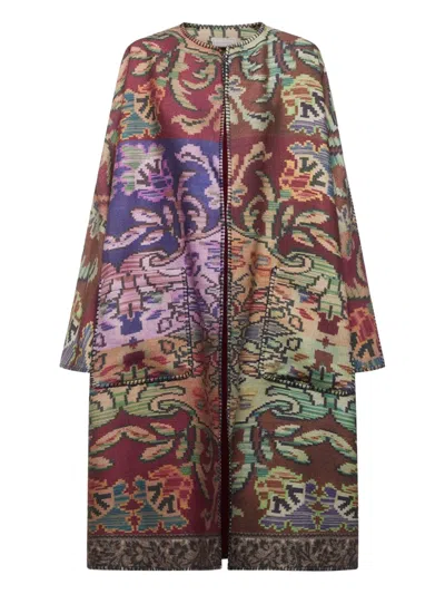 Pierre-louis Mascia All-over Pattern Coat In Multi