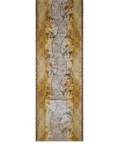 Pierre-louis Mascia Floral-pattern Scarf In Yellow