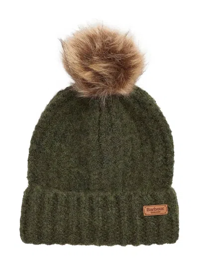 Barbour Check-print Scarf And Beanie Set In Green