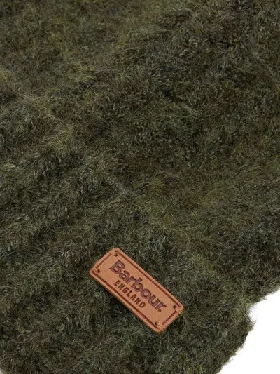 Barbour Check-print Scarf And Beanie Set In Green