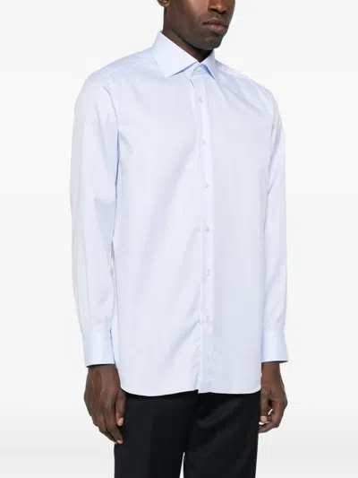Brioni Cotton Shirt In Blue