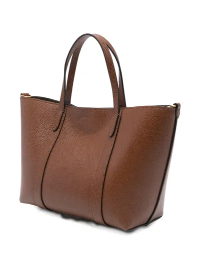 Mulberry Mini Leather Bayswater Tote Bag In Burgundy