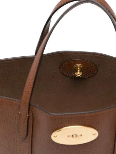 Mulberry Mini Leather Bayswater Tote Bag In Burgundy