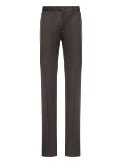 Incotex Cotton Straight-leg Trousers In Brown