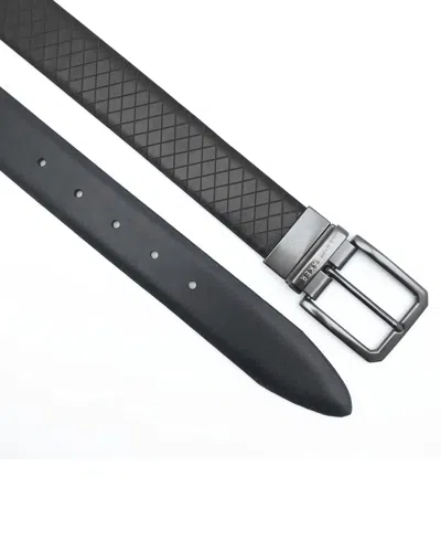Ted Baker Men's Embossed Leather Belt In Black