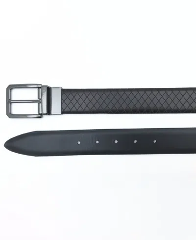 Ted Baker Men's Embossed Leather Belt In Black