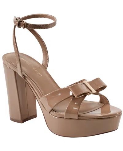 Marc Fisher Women's Daisee Block Heel Platform Sandals In Brown