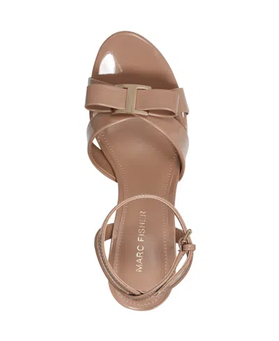 Marc Fisher Women's Daisee Block Heel Platform Sandals In Brown