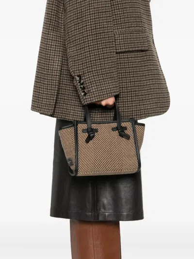 Gianni Chiarini Marcella Buckle Tote Bag In Brown