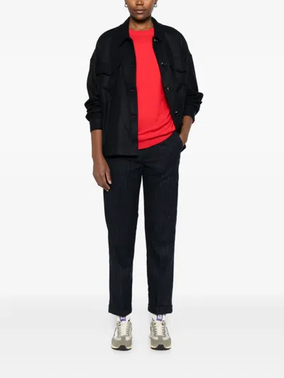 扣角领盖袋夹克