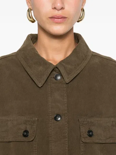 灯芯绒纽扣开合夹克