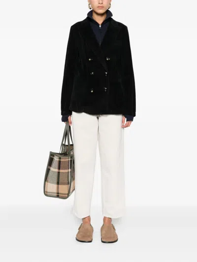 灯芯绒双排扣西装夹克