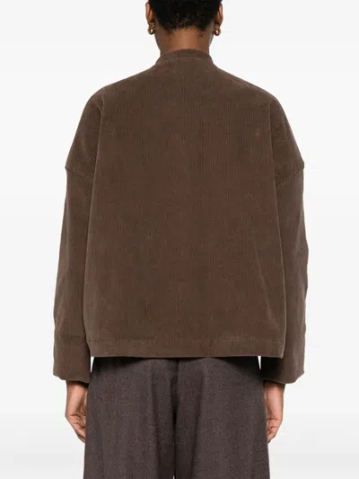 Why Ci Corduroy Buttoned Jacket In Brown