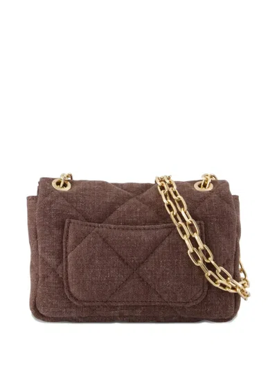 Vanessa Bruno Small Moon Quilted Chain-strap Shoulder Bag In Brown