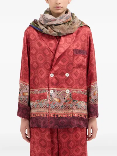 Pierre-louis Mascia Geometric-pattern Scarf In Black