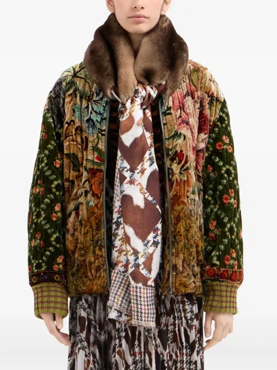 Pierre-louis Mascia Houndstooth-pattern Scarf In Brown