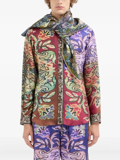 Pierre-louis Mascia Floral-pattern Scarf In Multi