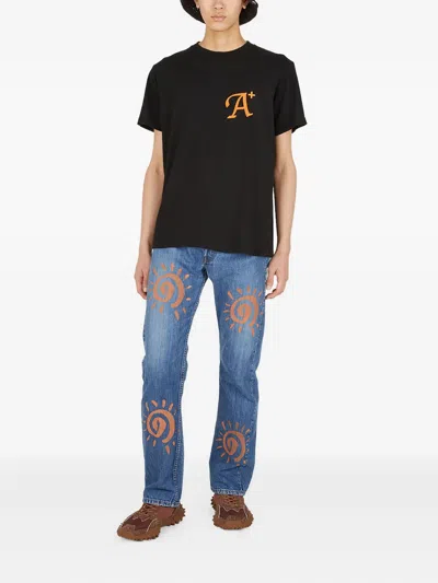 Perks And Mini Graphic-motif Jersey T-shirt In Black