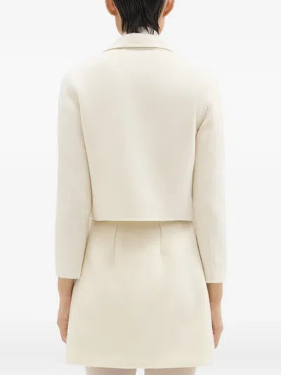 Theory Cropped Button-front Jacket In Gray