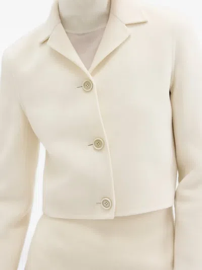 Theory Cropped Button-front Jacket In Gray