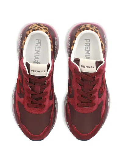 Premiata Lauryn 7789 Leopard-print Panel Sneakers In Multi