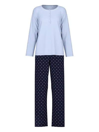 Calida Henley-neck Pyjama In Multi
