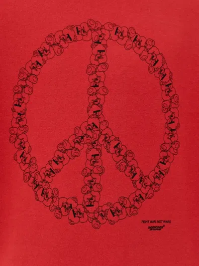 Undercover Peace-sign Motif Sweatshirt In Red