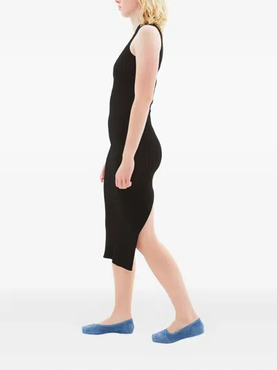 罗纹中长连衣裙