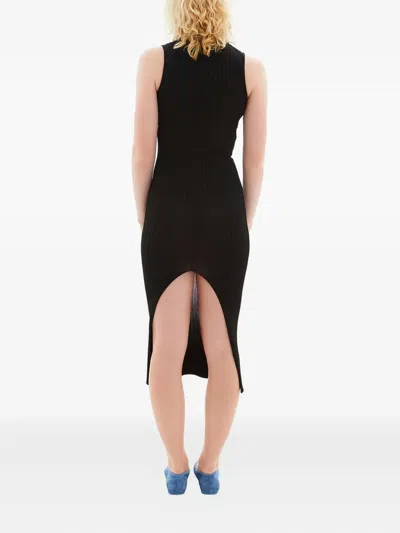 罗纹中长连衣裙