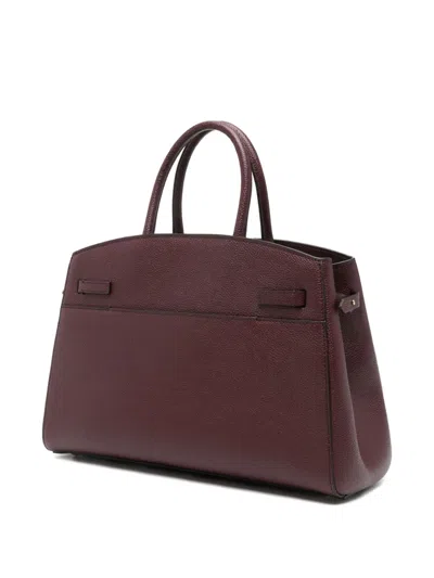 Demellier Midi Hudson Tote Bag In Burgundy