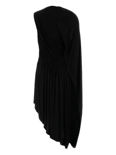 不对称垂坠连衣裙