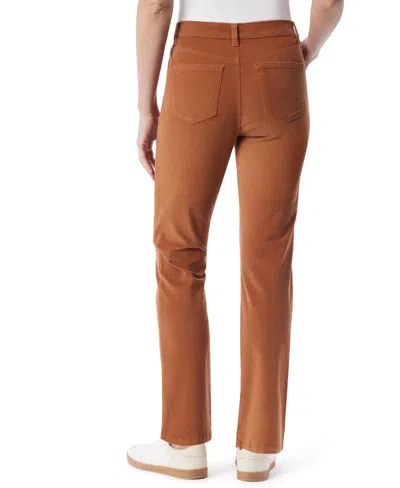 Gloria Vanderbilt Women's Amanda Cord Casual Pants, In Regular & Short In Brown