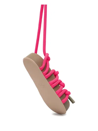 Agl Attilio Giusti Leombruni Rope-lace Flat Sandals In Pink