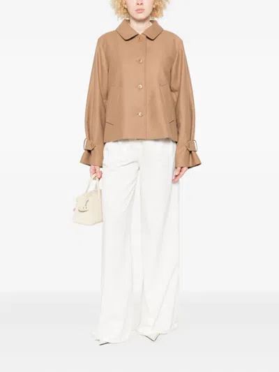 Skall Studio Ally Buttoned Jacket In Brown