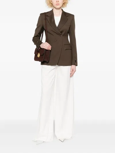 Dondup Single-button Notched-lapels Blazer In Green