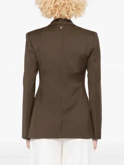 Dondup Single-button Notched-lapels Blazer In Green