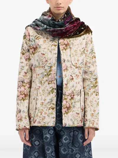 Pierre-louis Mascia Beaded Floral Scarf In Multi