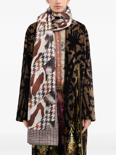 Pierre-louis Mascia Houndstooth-pattern Scarf In Multi