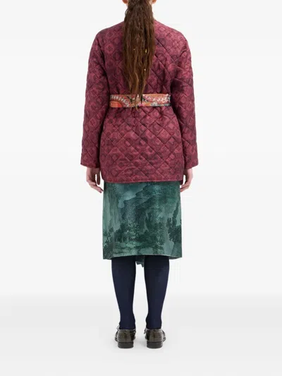 Pierre-louis Mascia Quilted Patterned Coat In Multi